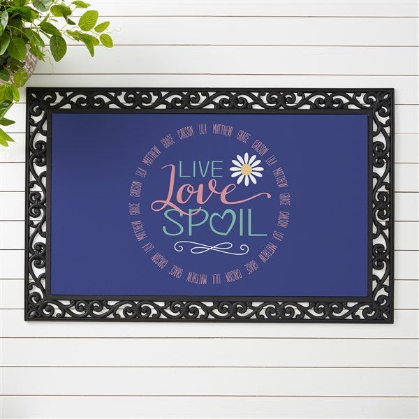 Personalized Grandparent Doormats - Live, Love, Spoil - 15968