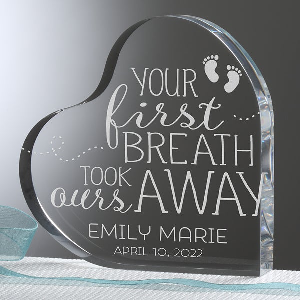Personalized Baby Heart Keepsake You Took Our Breath Away