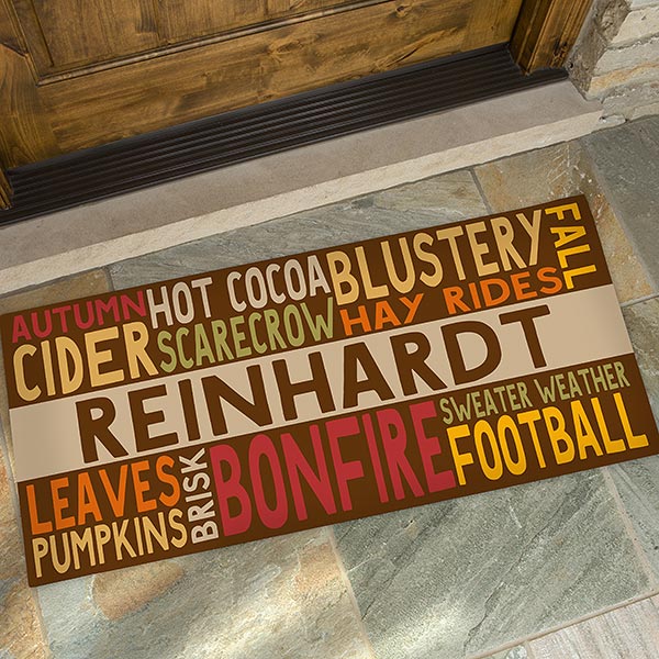 Personalized Fall Doormat Fall Fun Oversized