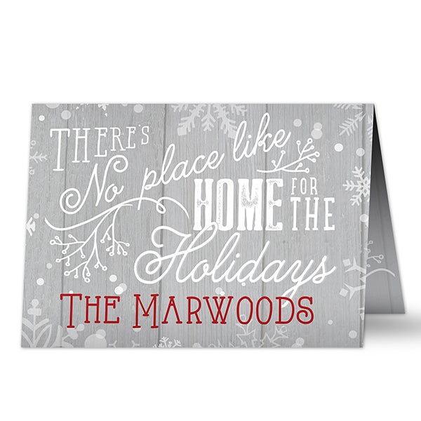 Personalized Christmas Cards - No Place Like Home - 16095