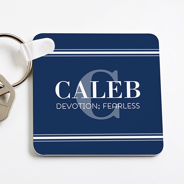 Personalized Name Meaning Keychain for Him - 16096