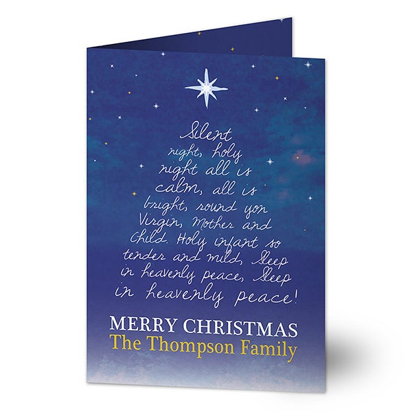 Personalized Christmas Cards - Silent Night - 16098