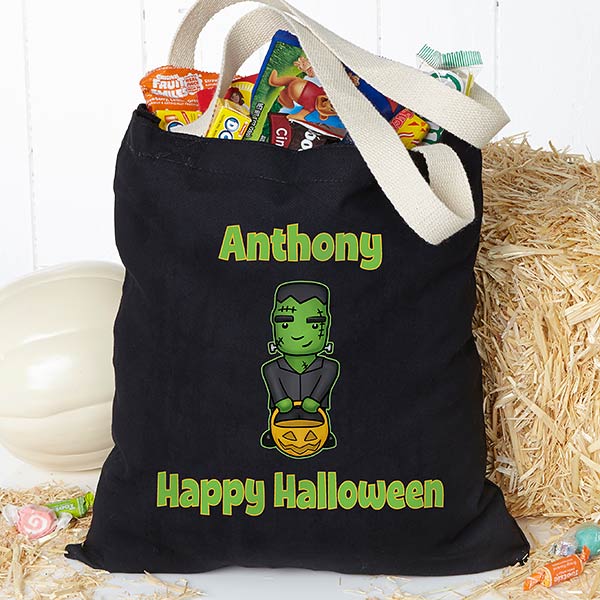 Personalized Halloween Treat Bag - Halloween Characters - 16105
