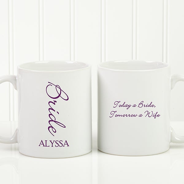 Personalized Bridal Brigade Wedding Coffee Mug White Gifts Personalized Wedding Coffee Mug Bridal Brigade 16127