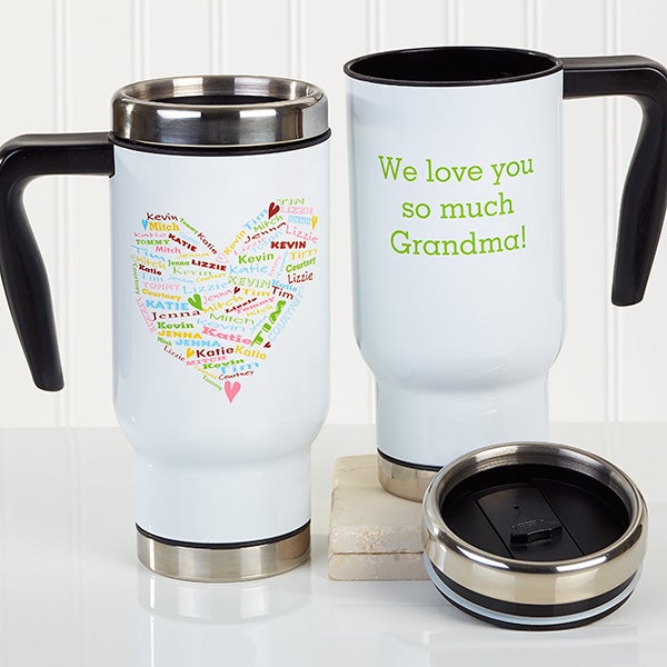 Personalized Commuter Mug - Heart Of Love - 16165