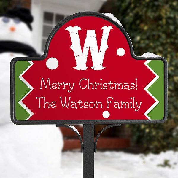 Personalized Christmas Yard Stake - Jolly Jester - 16193