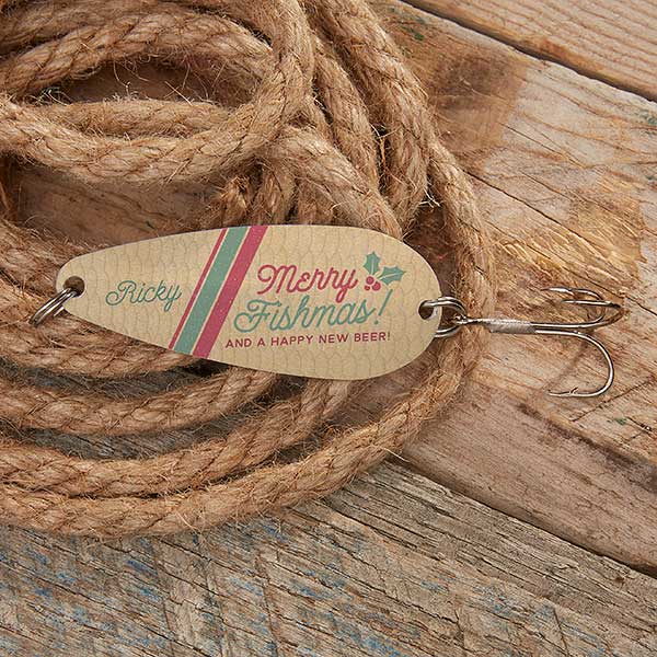 Personalized Christmas Fishing Lure - Merry Fishmas