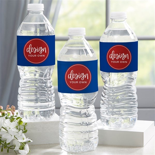 Design Your Own Personalized Water Bottle Labels - Set of 24 - 16231