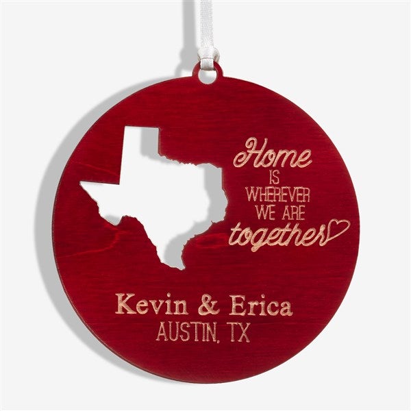 State of Love Personalized Couples Christmas Ornaments - 16236