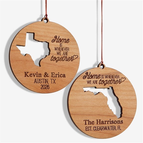 State of Love Personalized Couples Christmas Ornaments - 16236