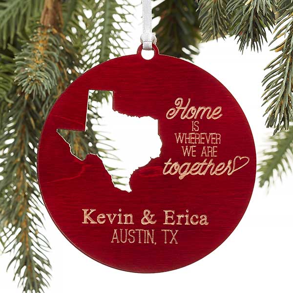 State of Love Personalized Couples Christmas Ornaments - 16236