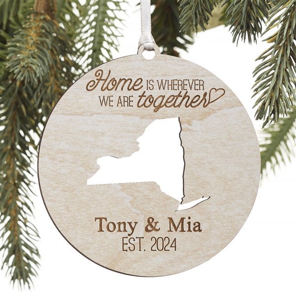 State of Love Personalized Couples Christmas Ornaments - 16236