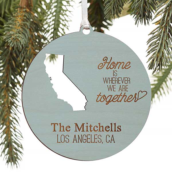 State of Love Personalized Couples Christmas Ornaments - 16236