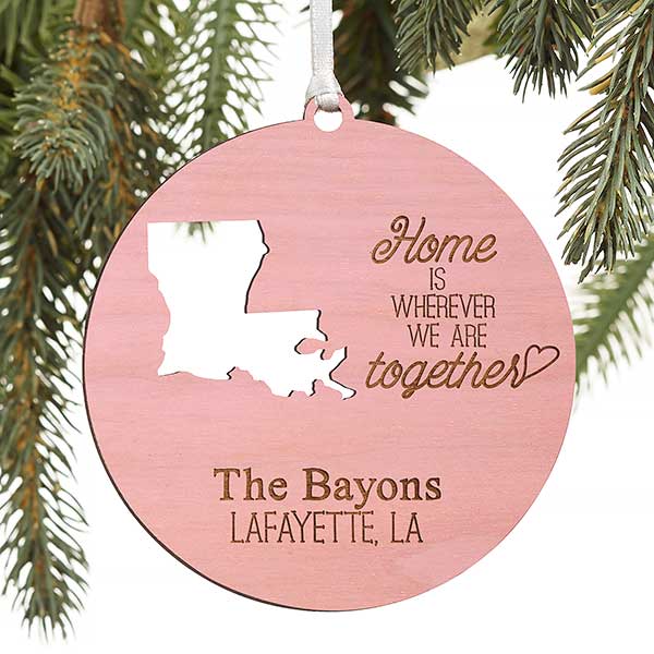 State of Love Personalized Couples Christmas Ornaments - 16236