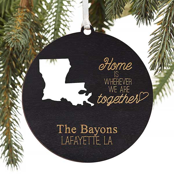 State of Love Personalized Couples Christmas Ornaments - 16236