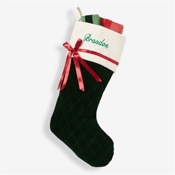 Personalized Quilted Christmas Stockings - Winter Classic - 16279