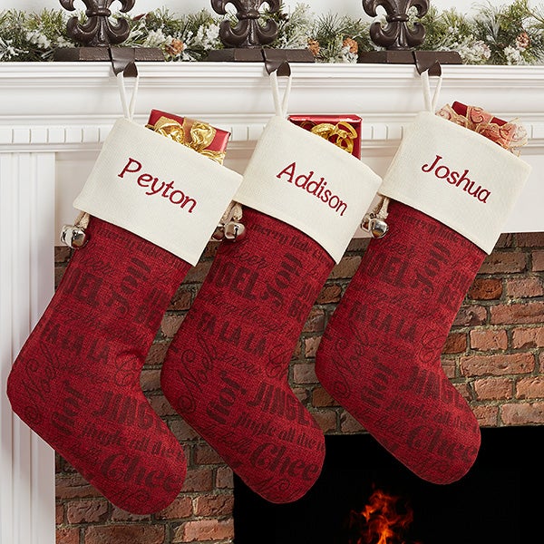 Personalized Custom Embroidered Christmas Stocking 
