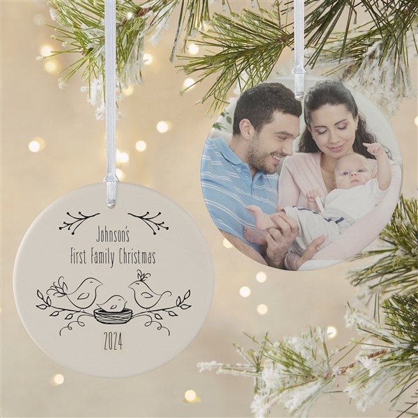 Personalized Christmas Famliy Ornament - Our First Family Christmas - 16295