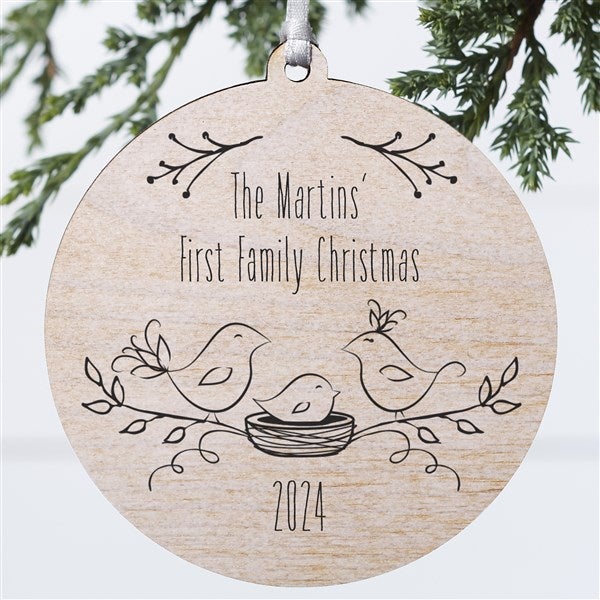 Personalized Christmas Famliy Ornament - Our First Family Christmas - 16295
