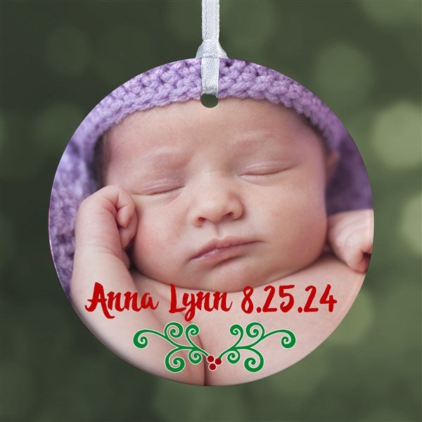Personalized Photo Baby Christmas Ornament Baby's 1st Christmas