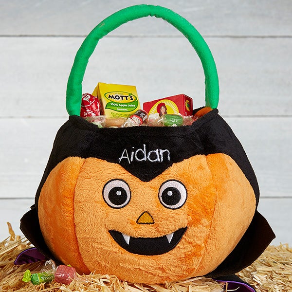 HALLOWEEN PERSONALISED PUMPKIN GHOST GYM BAG GREAT KIDS NAMED PARTY GIFT