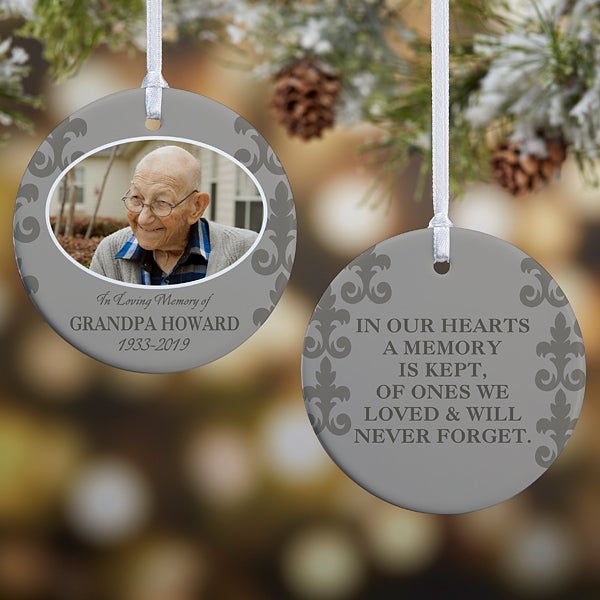 personalized photo memorial ornament