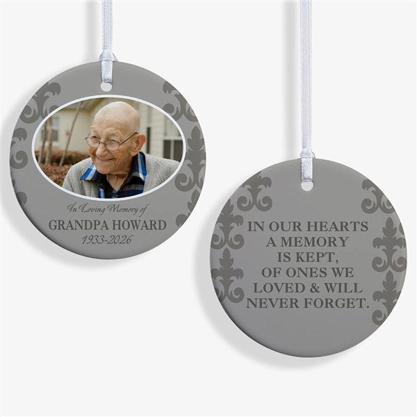 Personalized Photo Memorial Ornament For Him - In Loving Memory - 16333