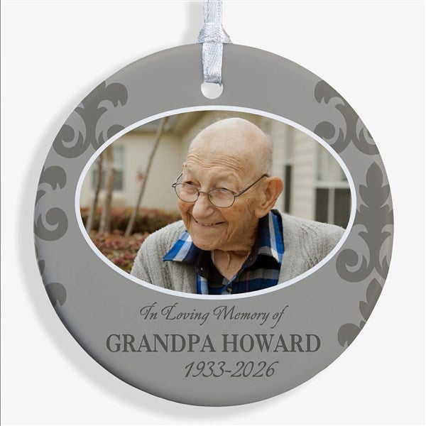 Personalized Photo Memorial Ornament For Him - In Loving Memory - 16333