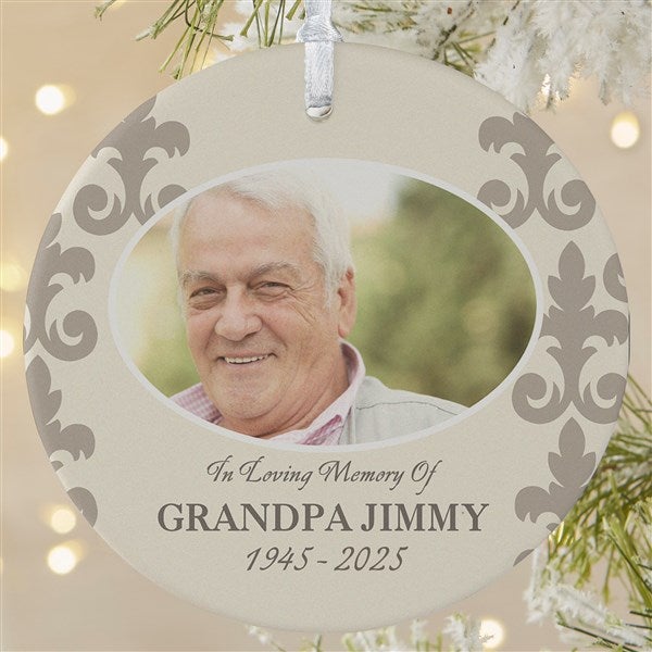 Personalized Photo Memorial Ornament For Him - In Loving Memory - 16333