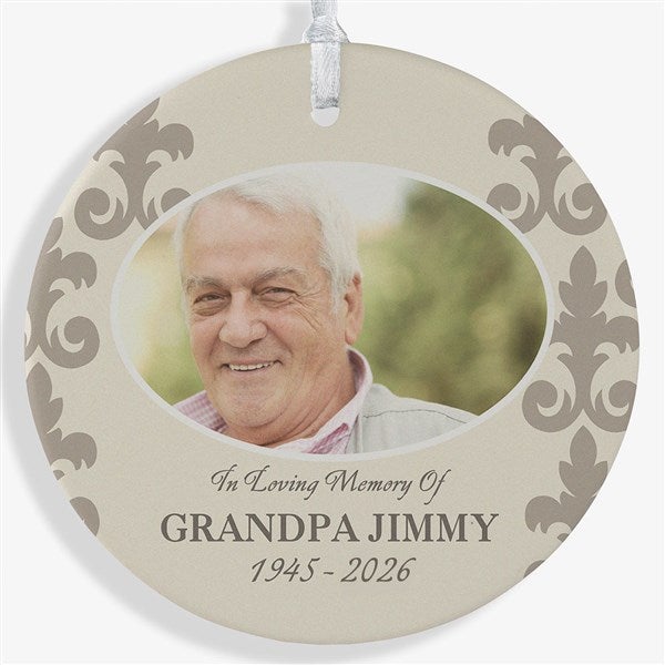 Personalized Photo Memorial Ornament For Him - In Loving Memory - 16333