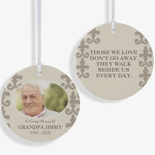 Personalized Photo Memorial Ornament For Him - In Loving Memory - 16333