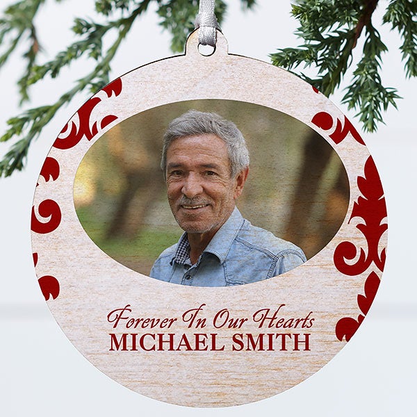 Personalized Photo Memorial Ornament For Him - In Loving Memory - 16333