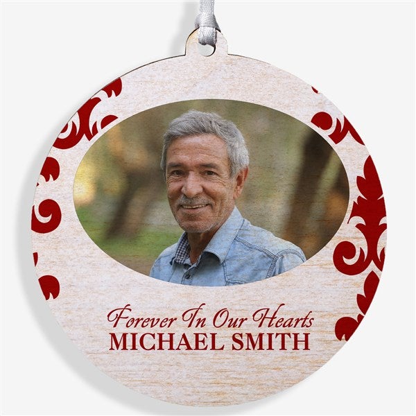 Personalized Photo Memorial Ornament For Him - In Loving Memory - 16333