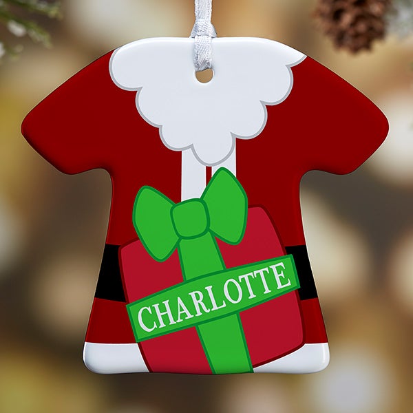 Personalized T-Shirt Christmas Ornament - Santa's Little Helper - 16334