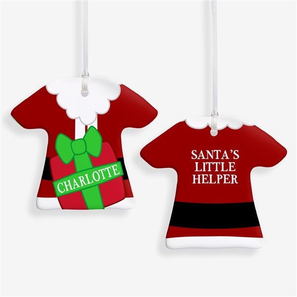 Personalized T-Shirt Christmas Ornament - Santa's Little Helper - 16334