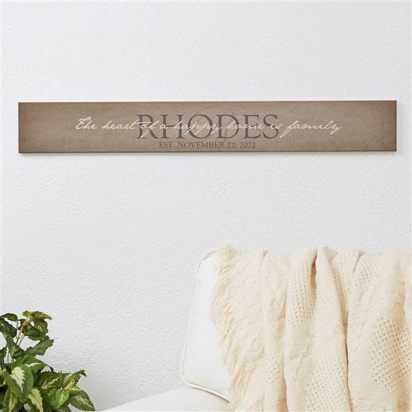 Personalized Wooden Sign - Heart Of Our Home - 16341