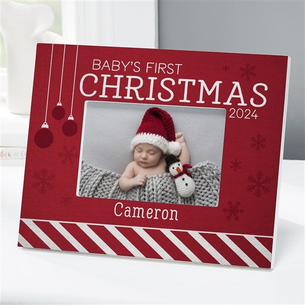 Personalized Christmas Picture Frame - Baby's 1st Christmas - 16366