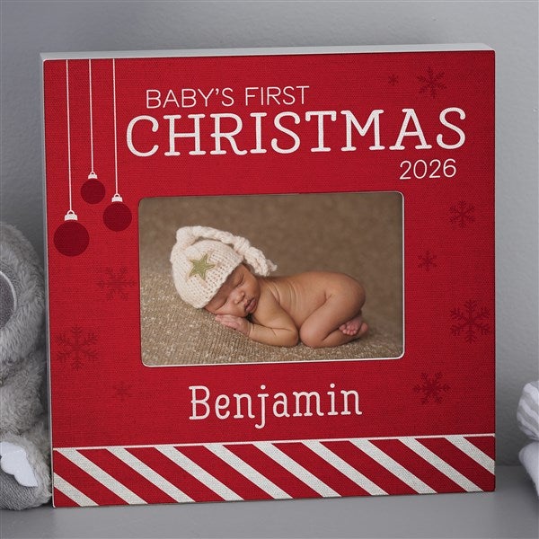 Personalized Christmas Picture Frame - Baby's 1st Christmas - 16366