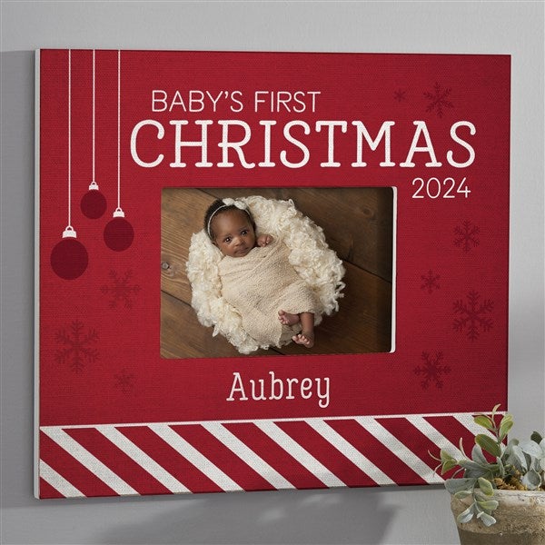 Personalized Christmas Picture Frame - Baby's 1st Christmas - 16366