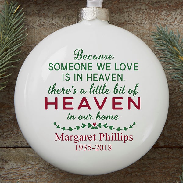 Personalized Memorial Christmas Ornament Heaven In Our Home Personalized Memorial Christmas Ornament Heaven In Our Home 16368