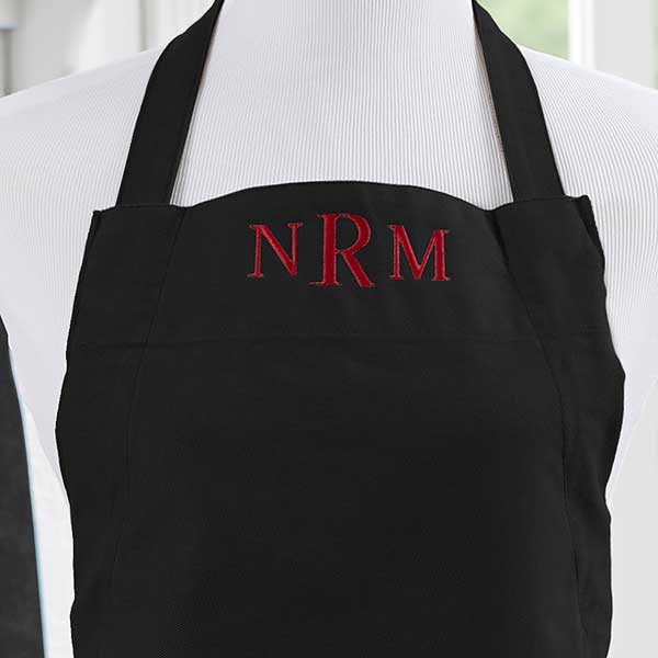 Embroidered Kitchen Apron Monogram
