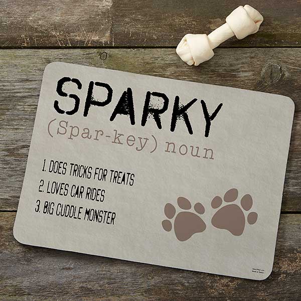 Personalized Dog Food Mat