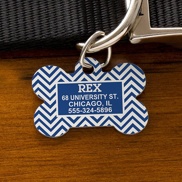 Personalized Pet ID Tags - Chevron - 16409