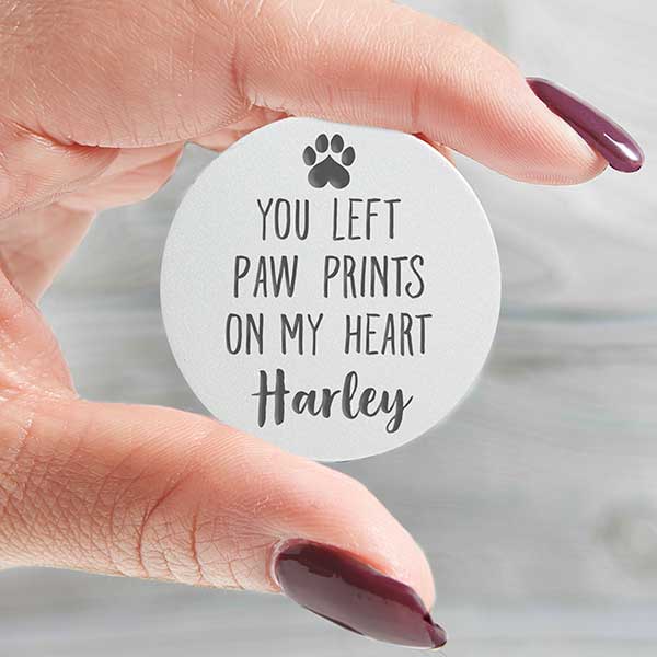 Personalized Pet Memorial Heart Pocket Token - 16422