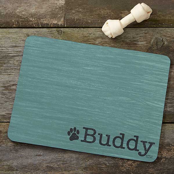 Personalized Pet Food Mat - Pet Initials - 16423