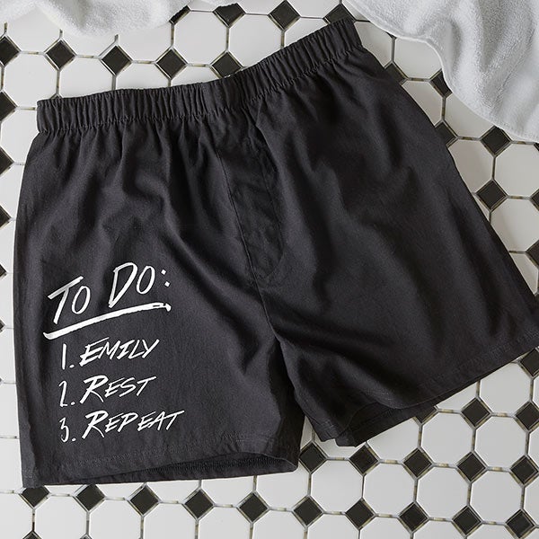 Personalized Mens Boxer Shorts - To Do List