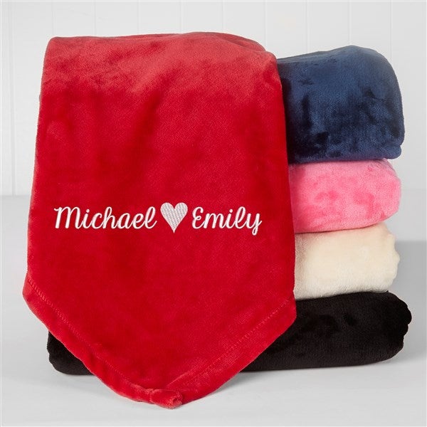 Personalized Couples Fleece Blanket - Warmth of Love - 16460
