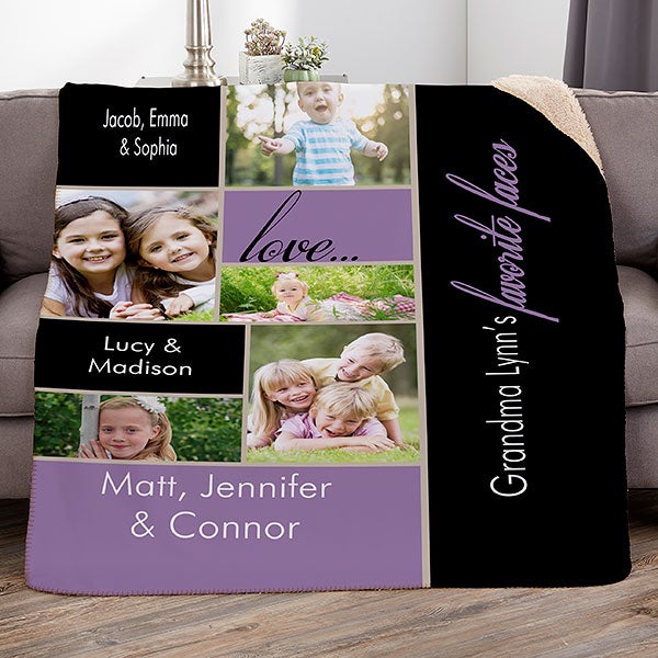 Personalized Photo Blankets - My Favorite Faces - 16467