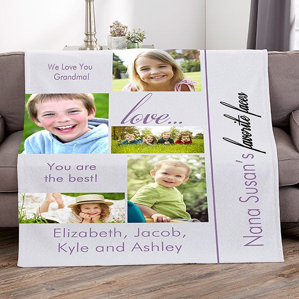 Personalized Photo Blankets - My Favorite Faces - 16467
