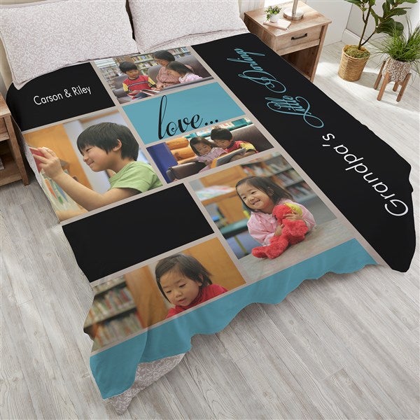 Home Is Where Mom Is Personalized 90x90 Plush Queen Fleece Blanket